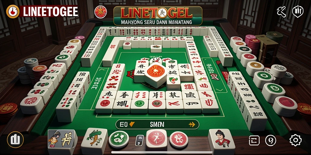 Screenshot gameplay LINETOGEL yang menampilkan keseruan permainan Mahjong.