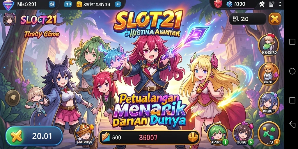 Gameplay SLOT21 yang menarik dengan karakter anime yang beragam.