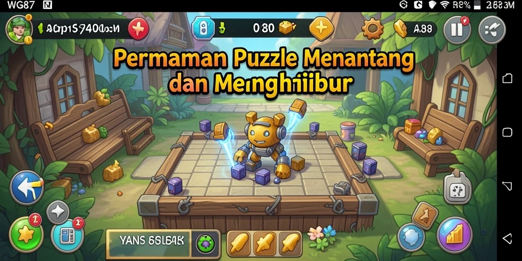 Screenshot gameplay WG87 menampilkan tantangan Puzzle yang menyenangkan.